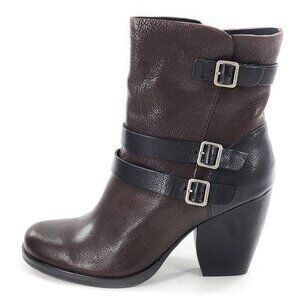 KORK-EASE NWOB Anki Brown Leather Ankle Boots Buckles
